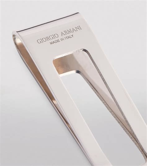 Mens Giorgio Armani grey Sterling Silver Money Clip .